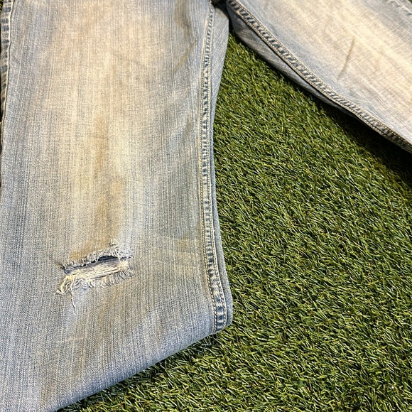 Wmns Vintage Harley Davidson Biker Denim Jeans - Picture 2 of 8